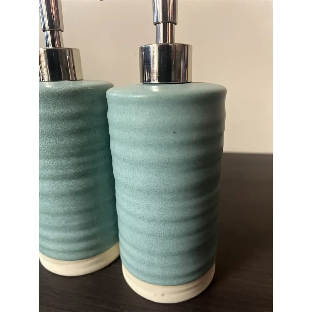 (1) Threshold Ceramic Lotion/Soap Pump/Containers.